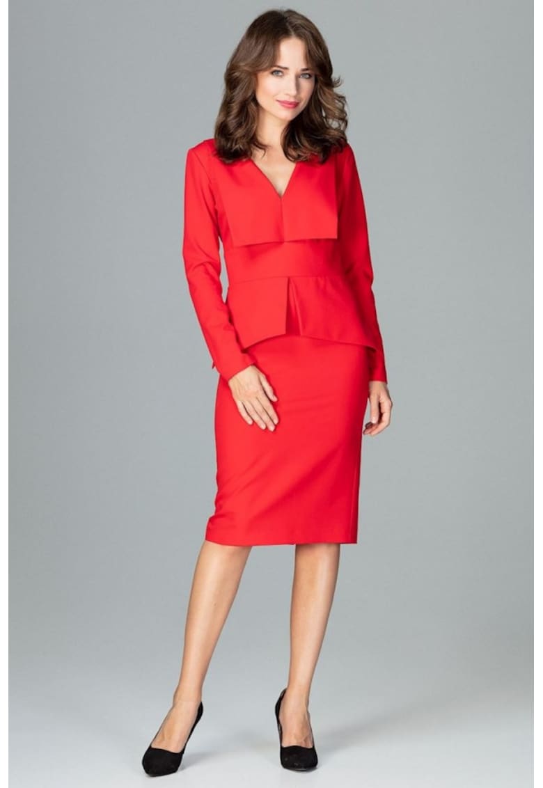 Rochie de zi model 122522 - Rosu