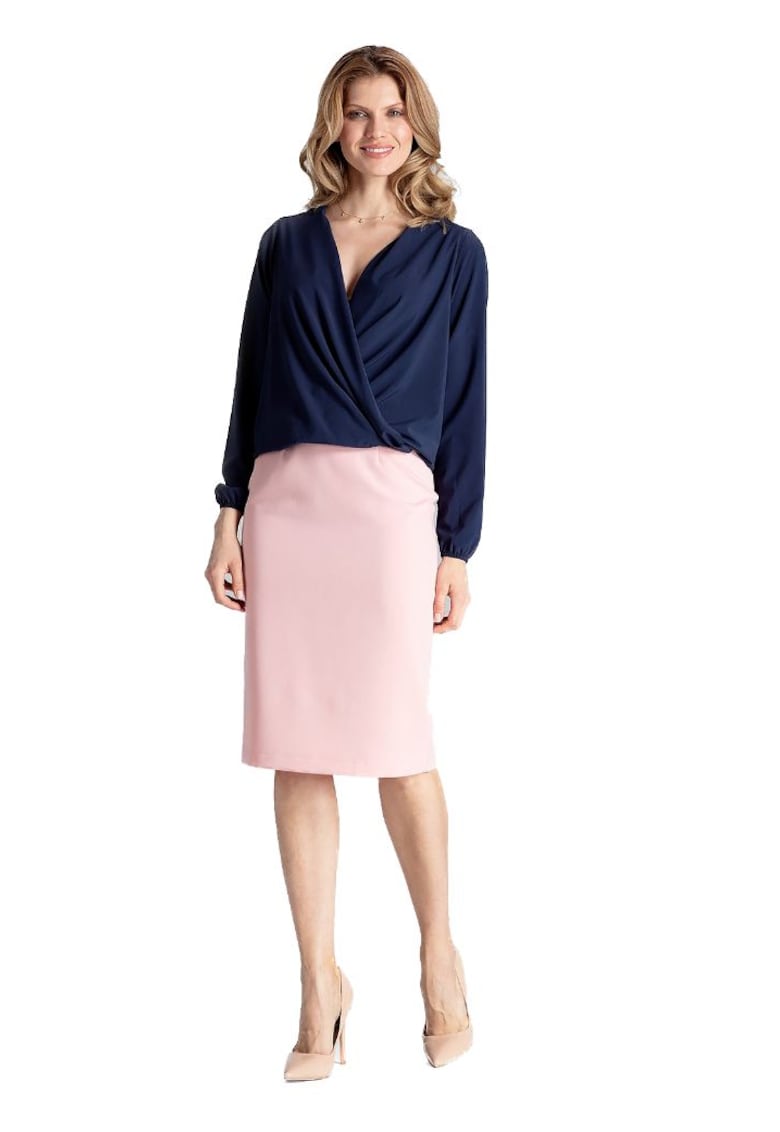 Bluza dama Guirat M659 culoare granat - Albastru inchis