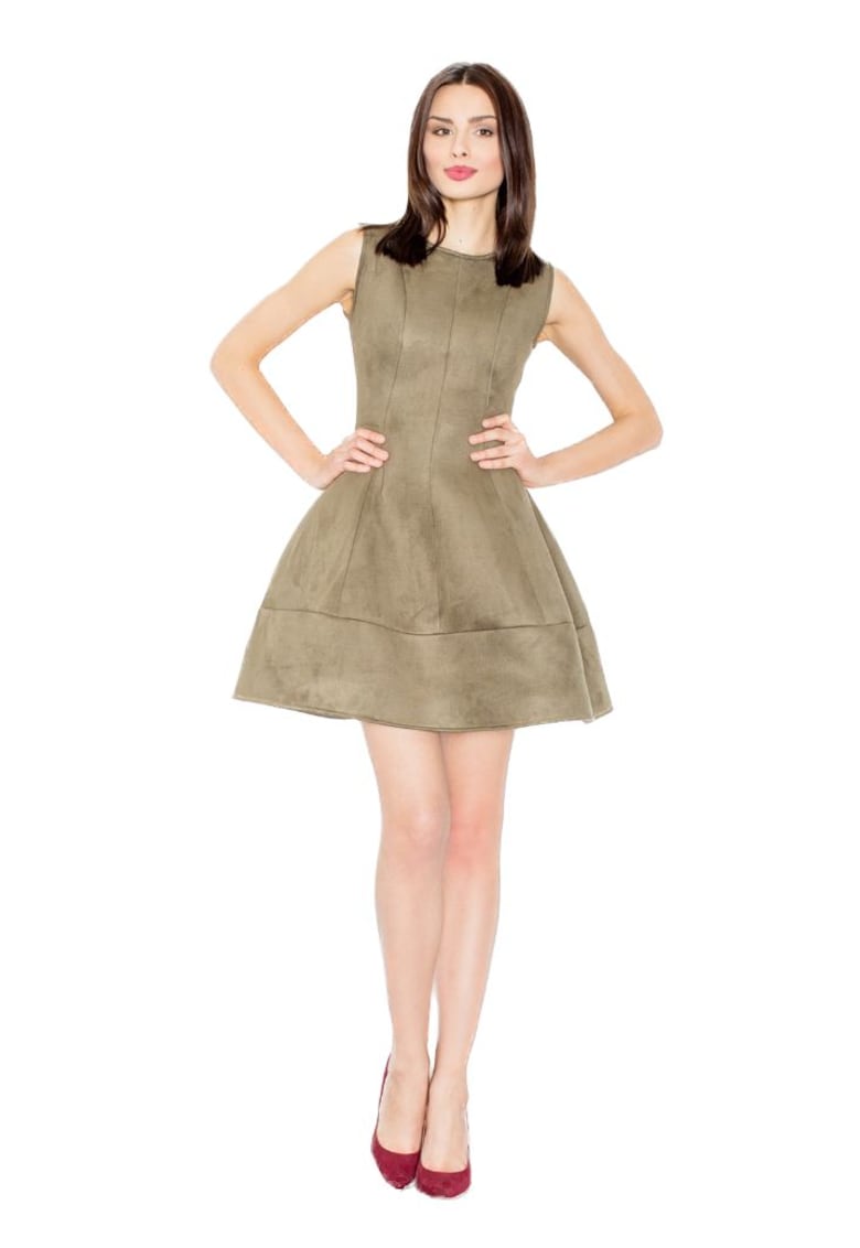 Rochie mini dama Brerad M457 olive - Verde