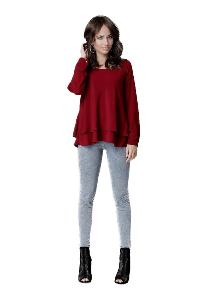 Bluza dama  Auberon L020 rosie - Visiniu