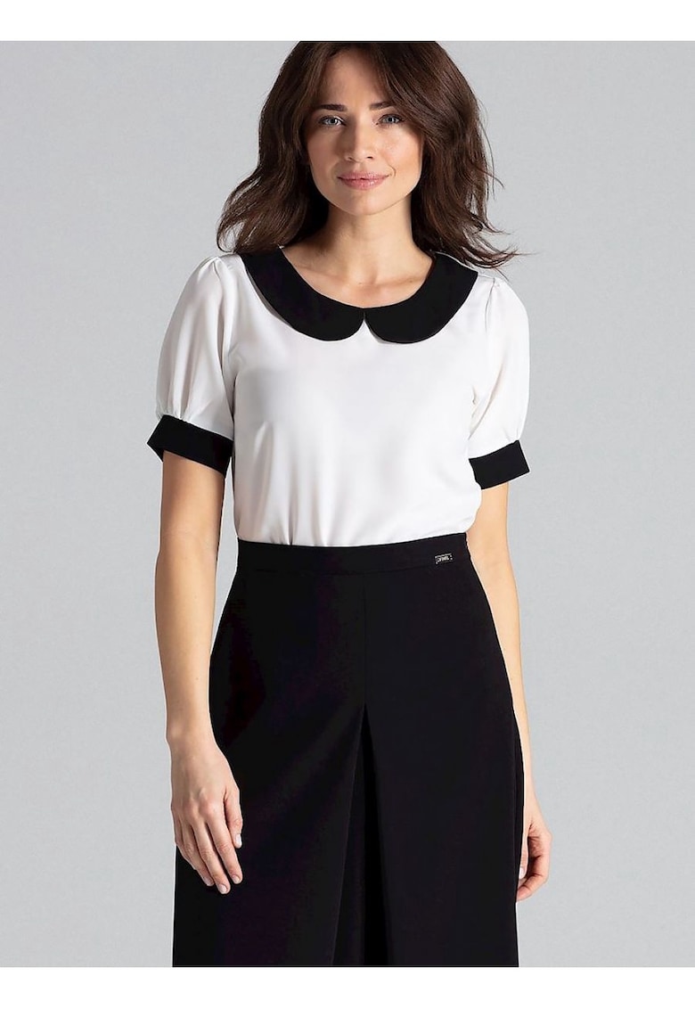Bluza dama  bej - scurta - eleganta - poliester 80% - elastan 3%