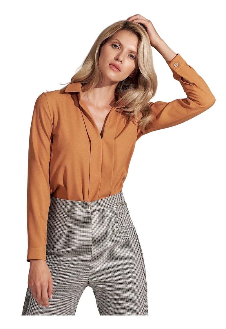 Bluza dama -  Viscoza/Poliester - Maro