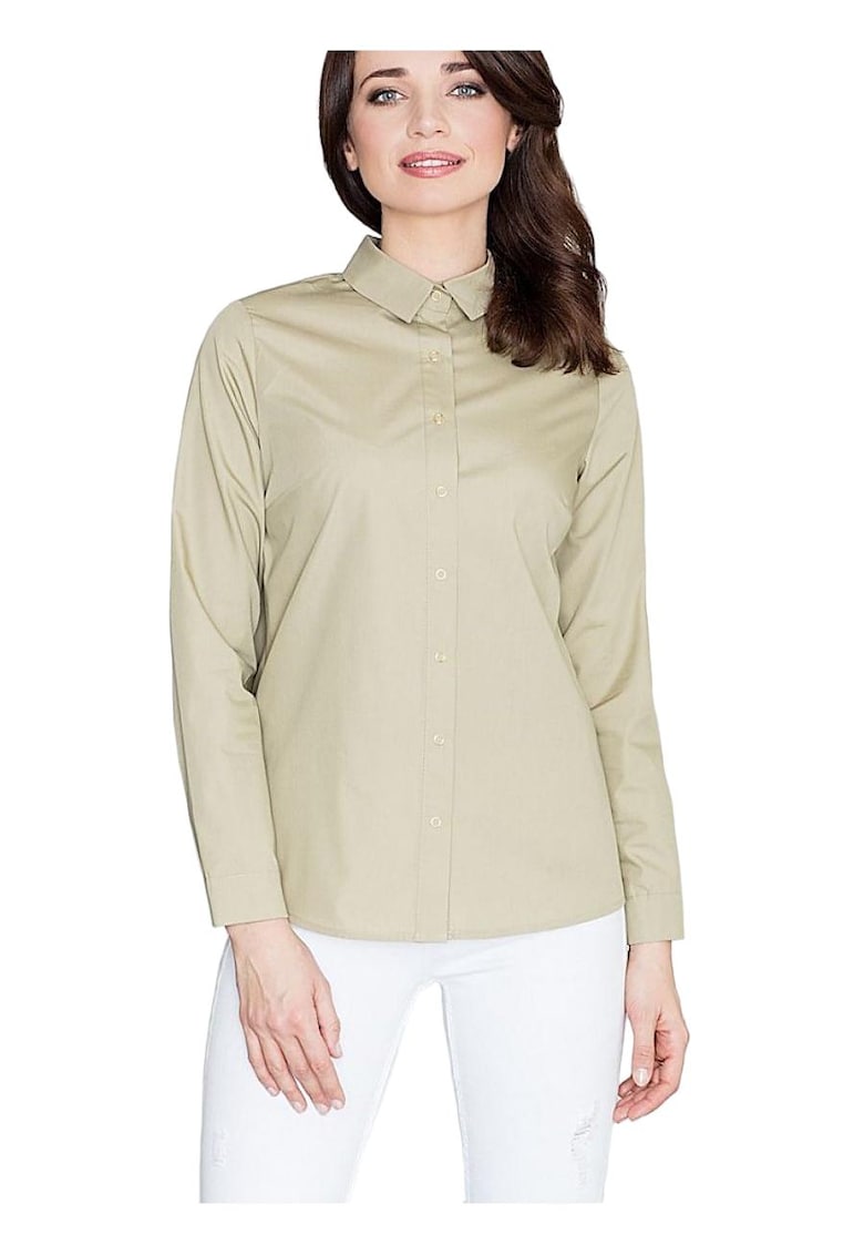 Camasa dama -  verde - bumbac 55% poliester 45%