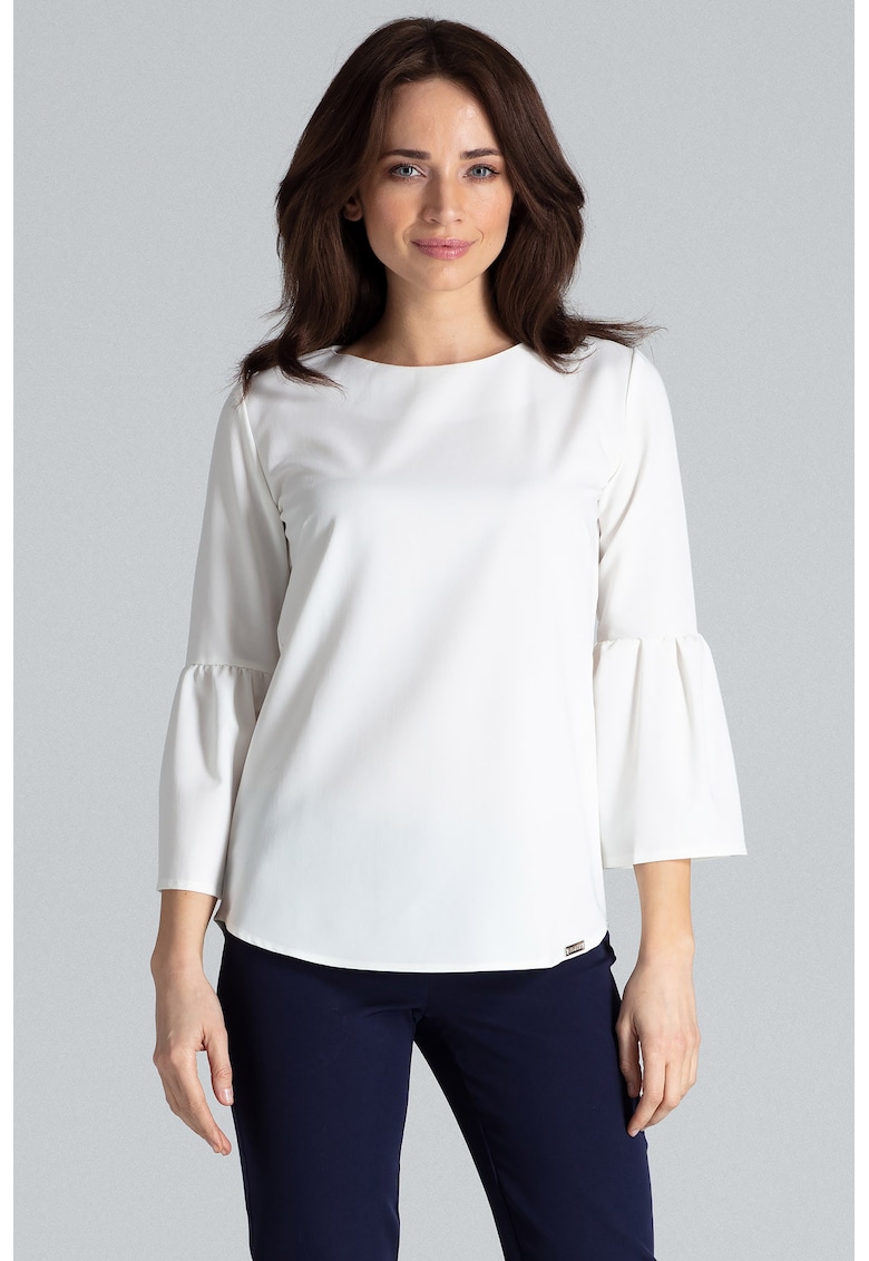 Bluza dama -  Poliester/Viscoza - Ecru -
