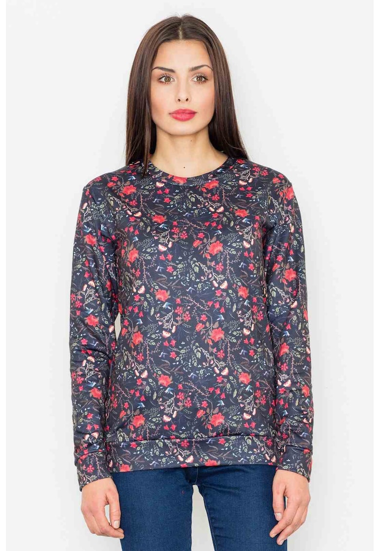 Hanorac  model floral - poliester - multicolor