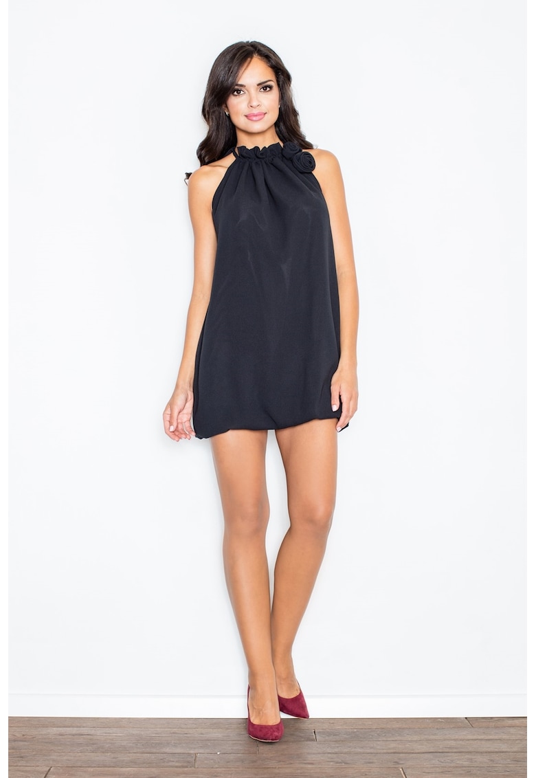 Rochie  de vara - neagra - poliester -