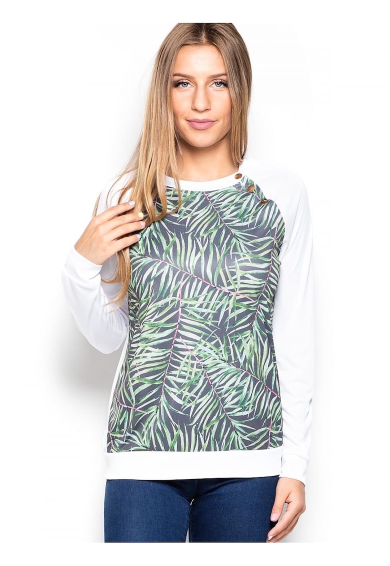 Bluza dama -  alb - moale