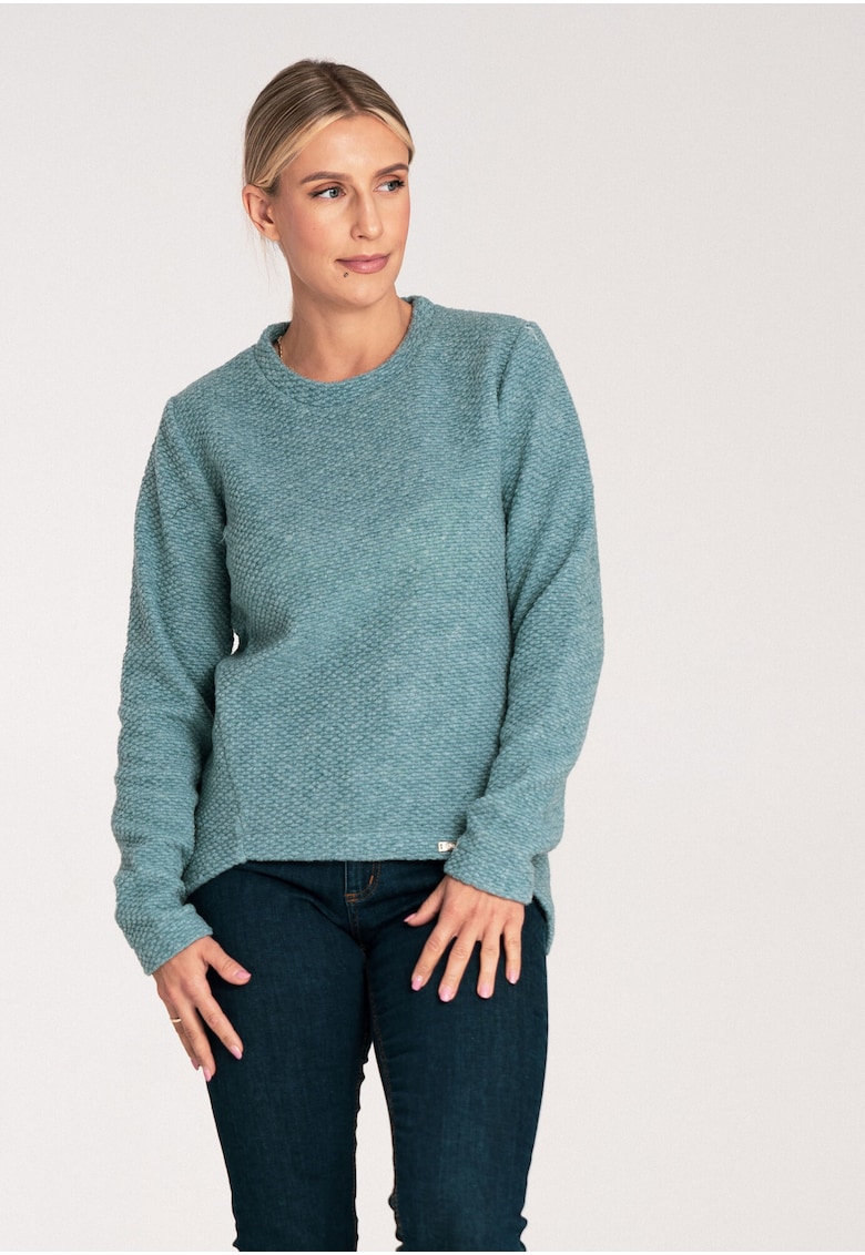 Pulover de lana  M1044 - asimetric - menta - design minimalist