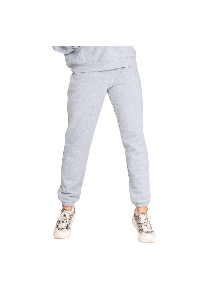 Pantaloni sport dama M1056 -  Bumbac - Gri -