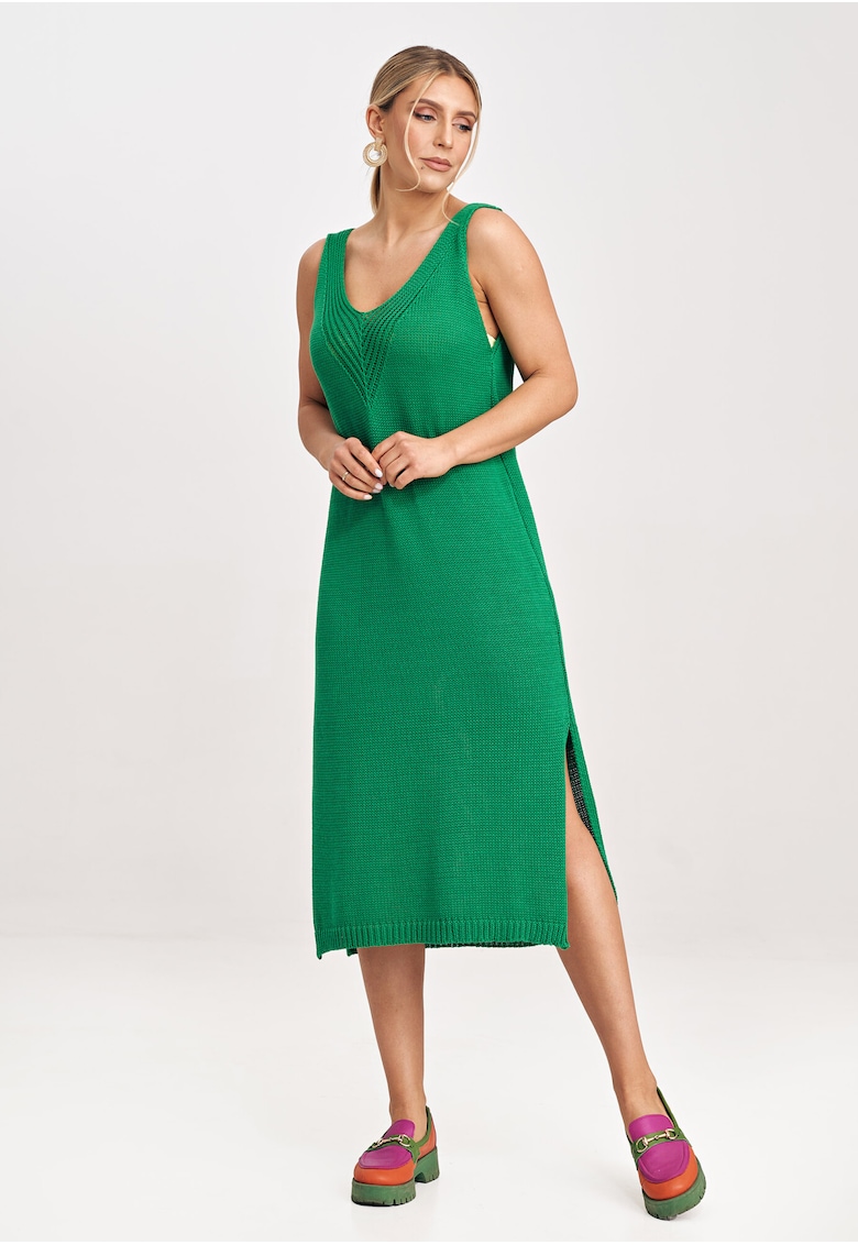 Rochie dama  M997 - acril - bumbac - verde -