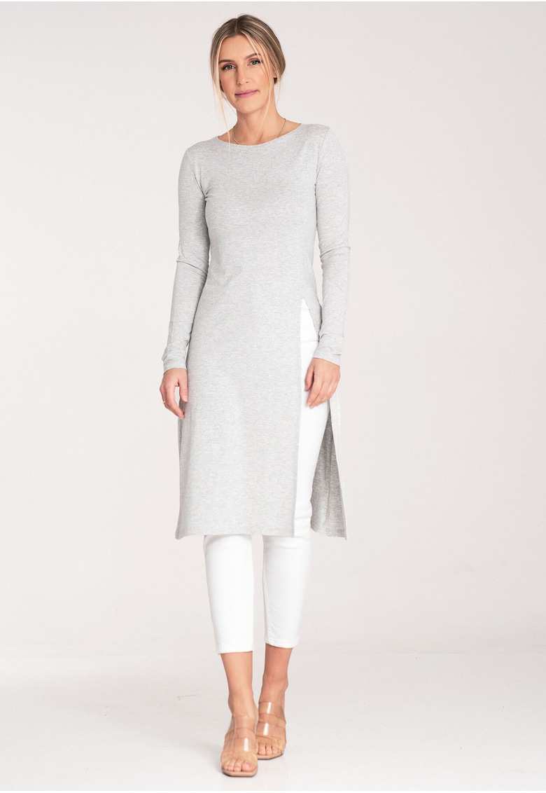 Bluza lunga dama -  Viscoza/Elastan - Gri