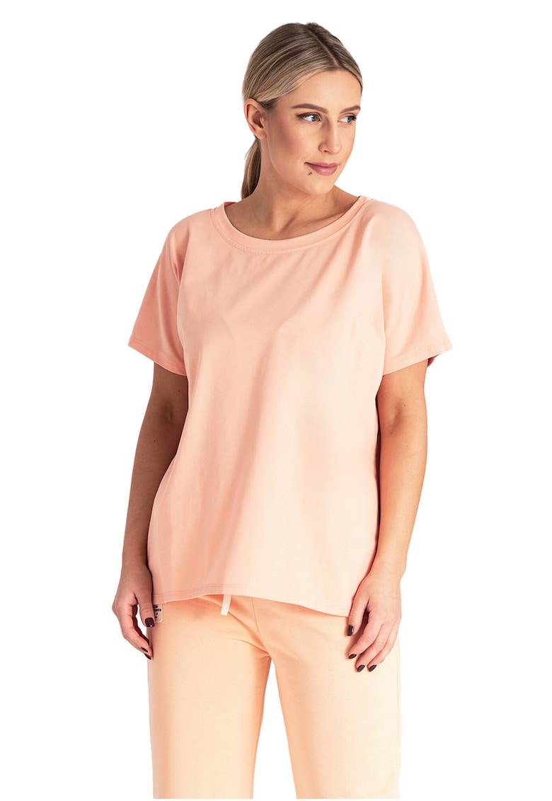 Tricou dama M1164 -  Bumbac/Elastan - Portocaliu -