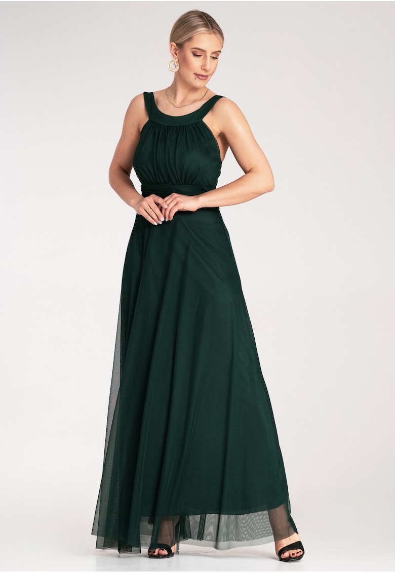 Oferte la Rochie de seara  maxi - verde - poliester -