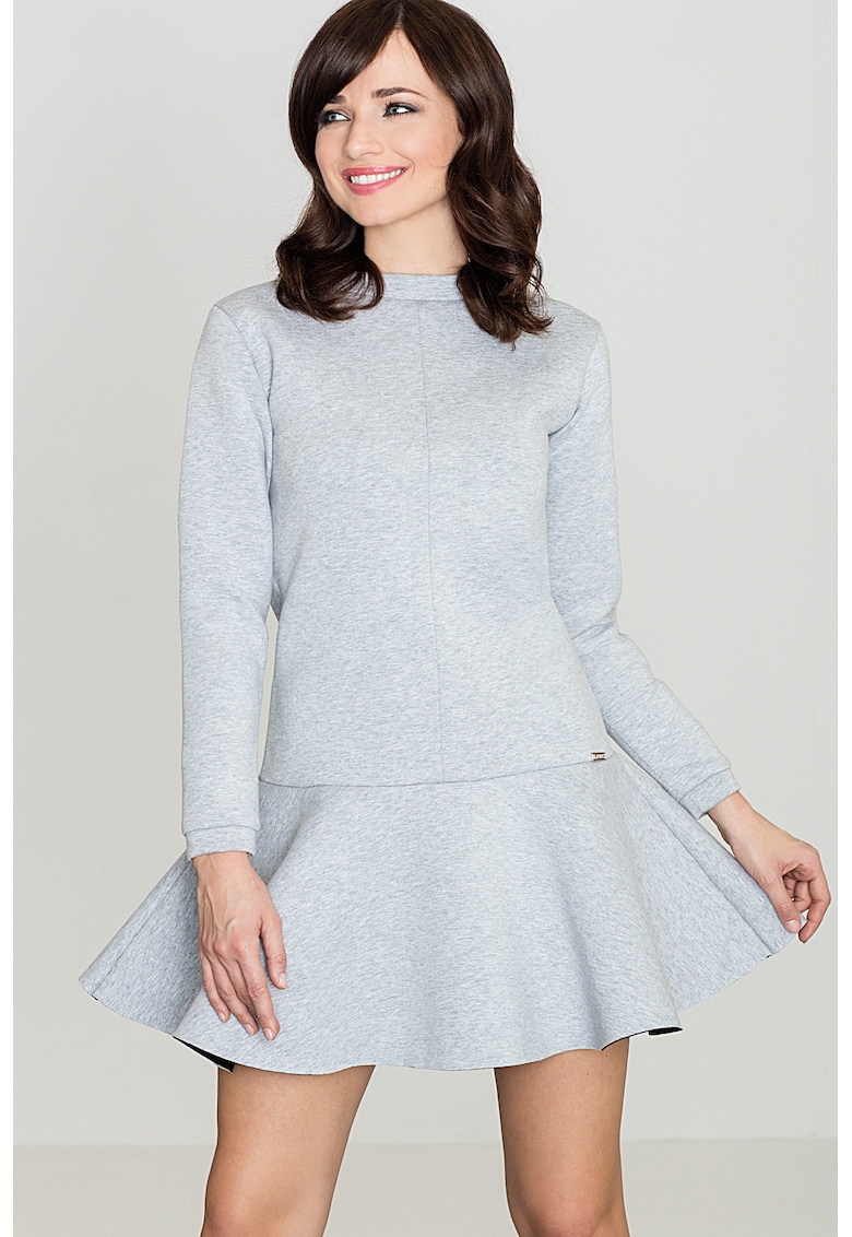 Rochie  K247 - gri - poliester -