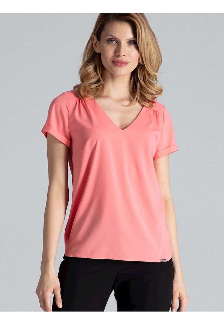 Tricou dama -  elastan/poliester - roz -