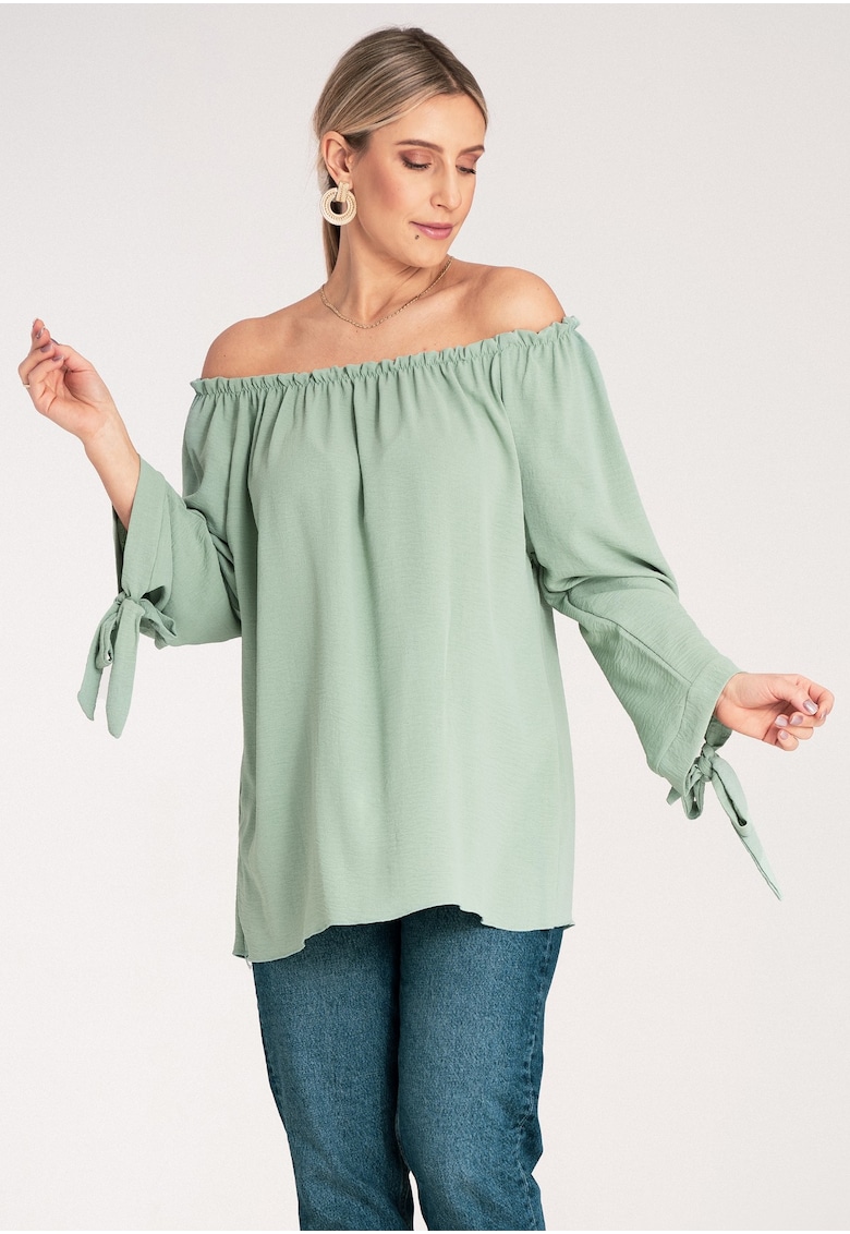 Bluza Boho dama -  Poliester/Elastan - Verde -