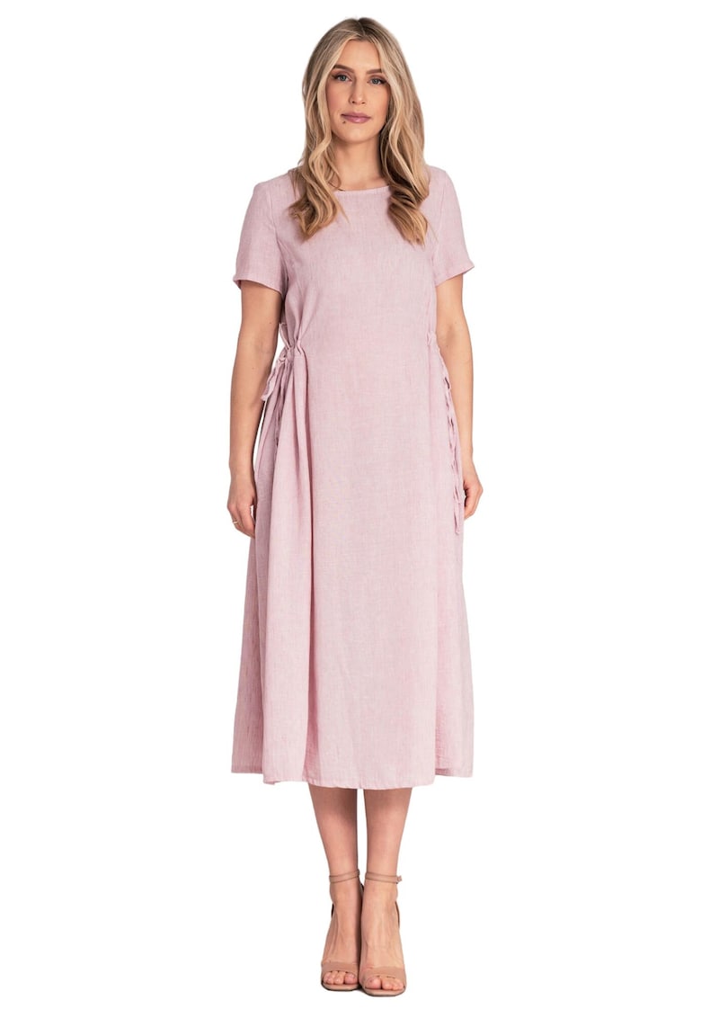 Rochie de cocktail -  roz - poliester -