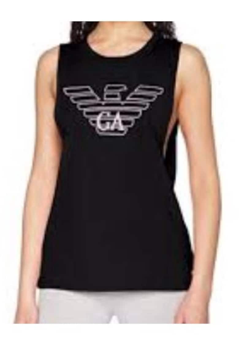 Top regular fit cu imprimeu logo
