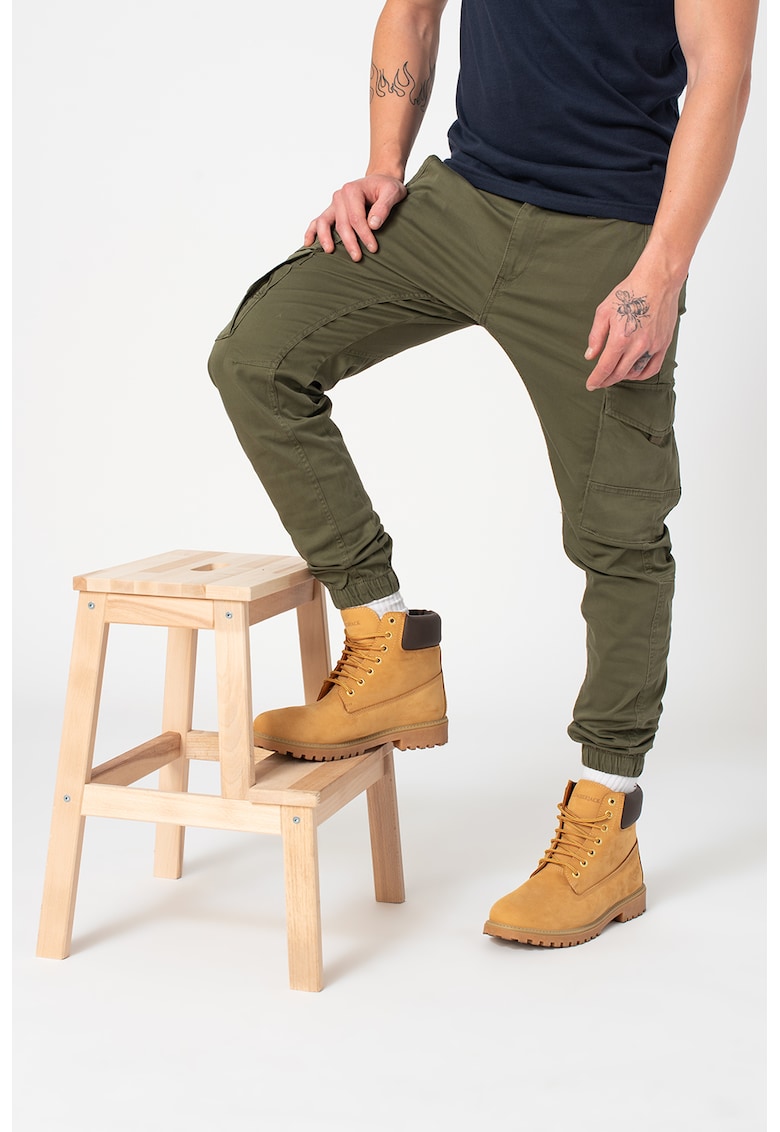Pantaloni cargo conici Paul - Kaki