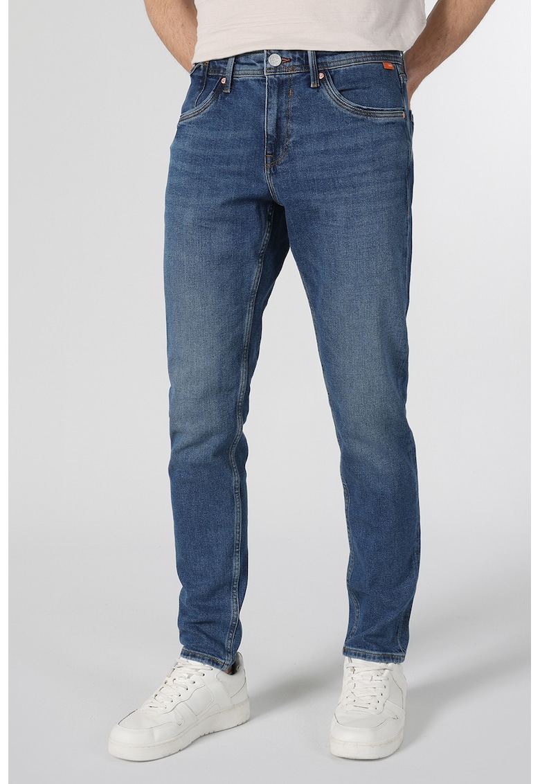 Blugi slim fit - Albastru inchis