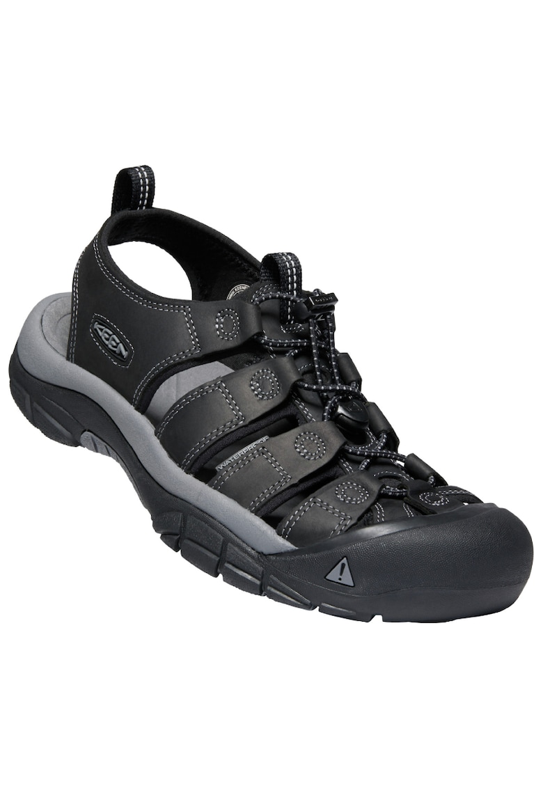 Sandale trekking  Newport - Piele - Negru - Negru/Gri