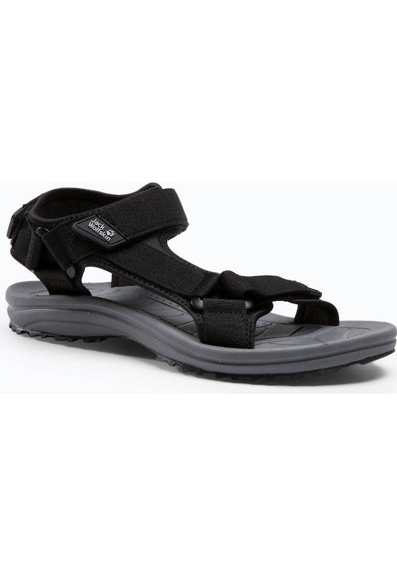 Sandale de trekking pentru barbati -  Material sintetic - Negru - Negru