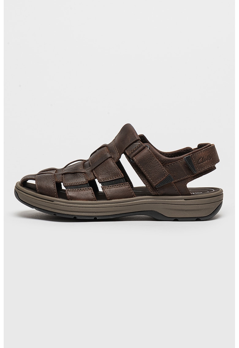Sandale fisherman de piele Saltway Cove - Maro inchis