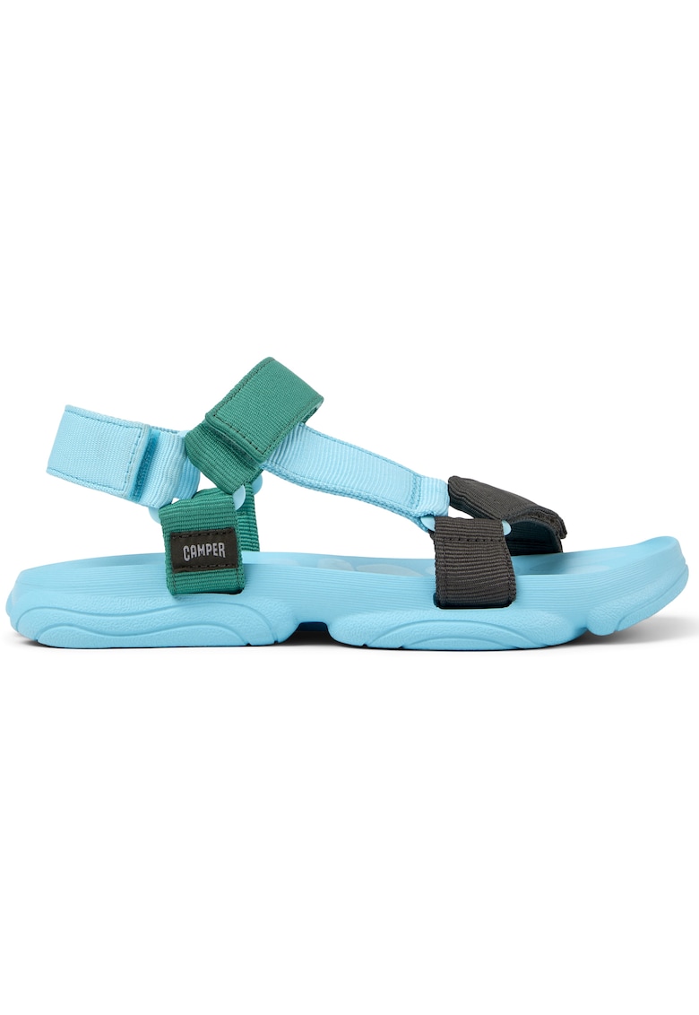 Sandale cu model colorblock si inchidere velcro Karst - Verde/Albastru