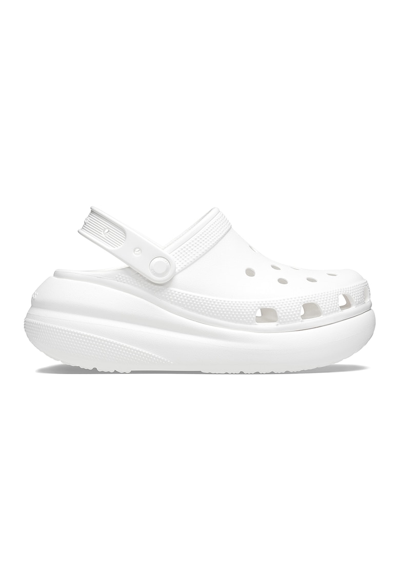 Saboti slingback cu talpa wedge Crush - Alb