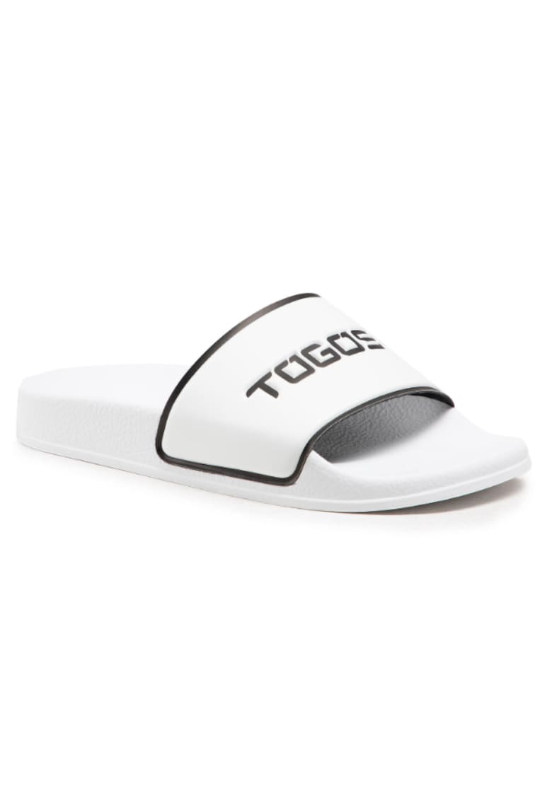 Papuci flip-flop dama -  Textil - Alb - Alb