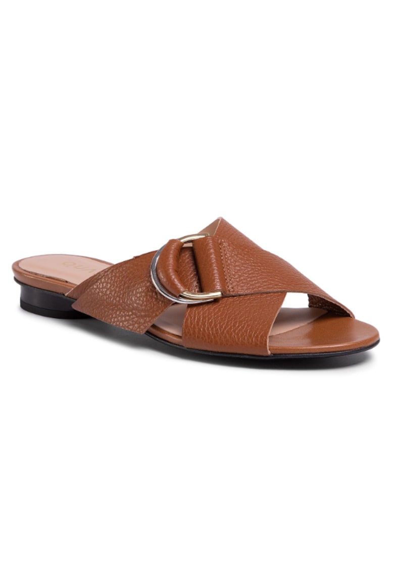 Papuci flip-flop dama -  Piele naturala - maro - Maro