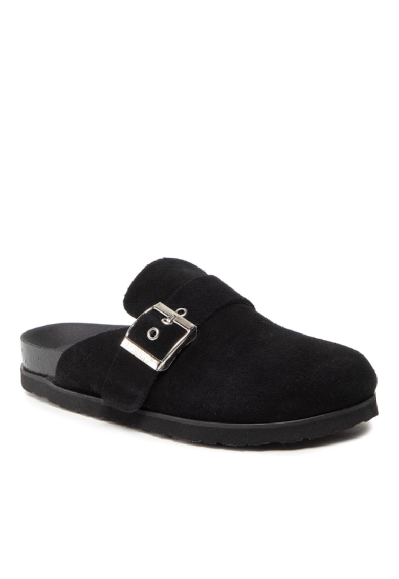 Papuci dama -  301455097 - Negru - Piele naturala/Velur -