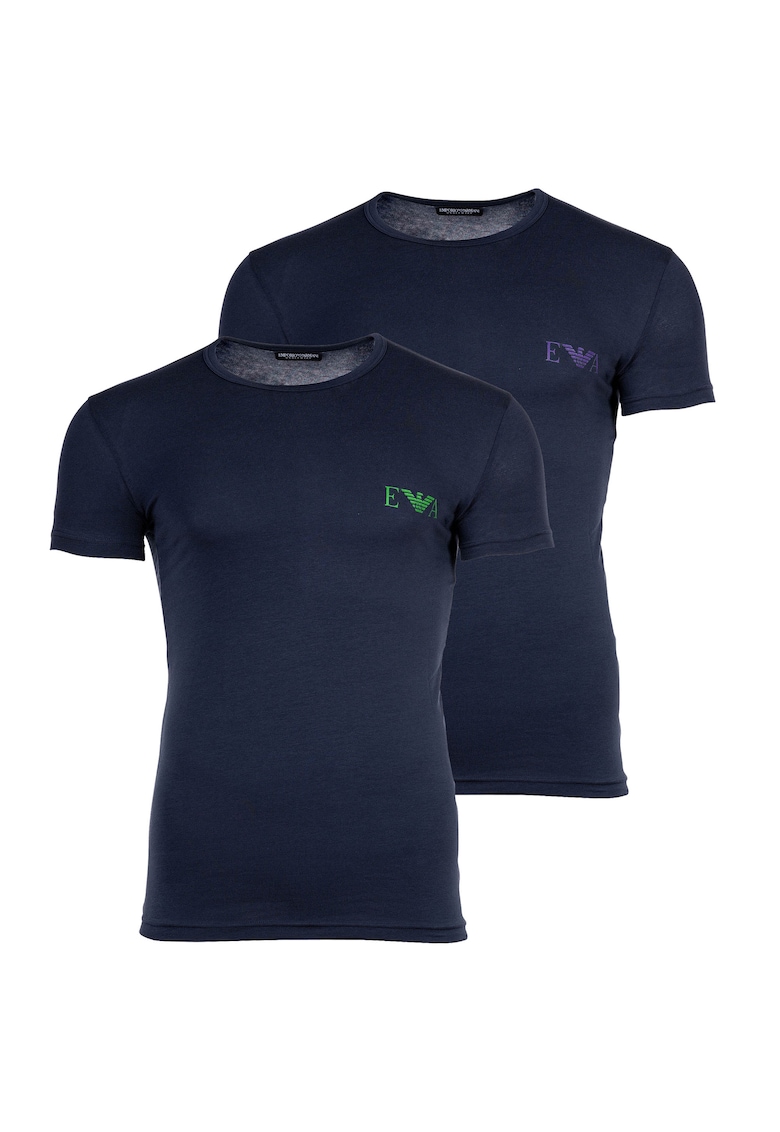 Set de tricouri slim fit - 2 piese - Albastru inchis