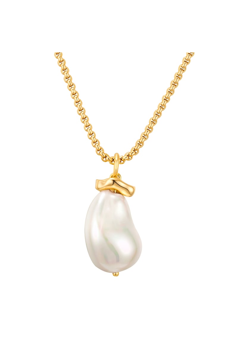 Colier de aur de 14K filat - cu perla - Auriu