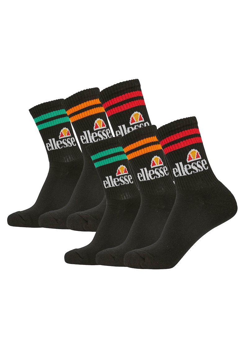 Set de sosete lungi unisex - 6 perechi - Negru/Multicolor
