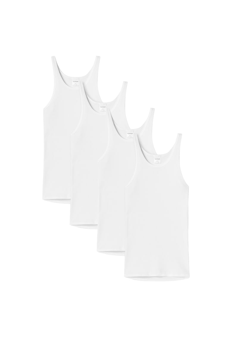 SCHIESSER Unterhemd 2er Pack - Original Doppelripp - Sport-Jacke - ärmellos 13967 - Alb