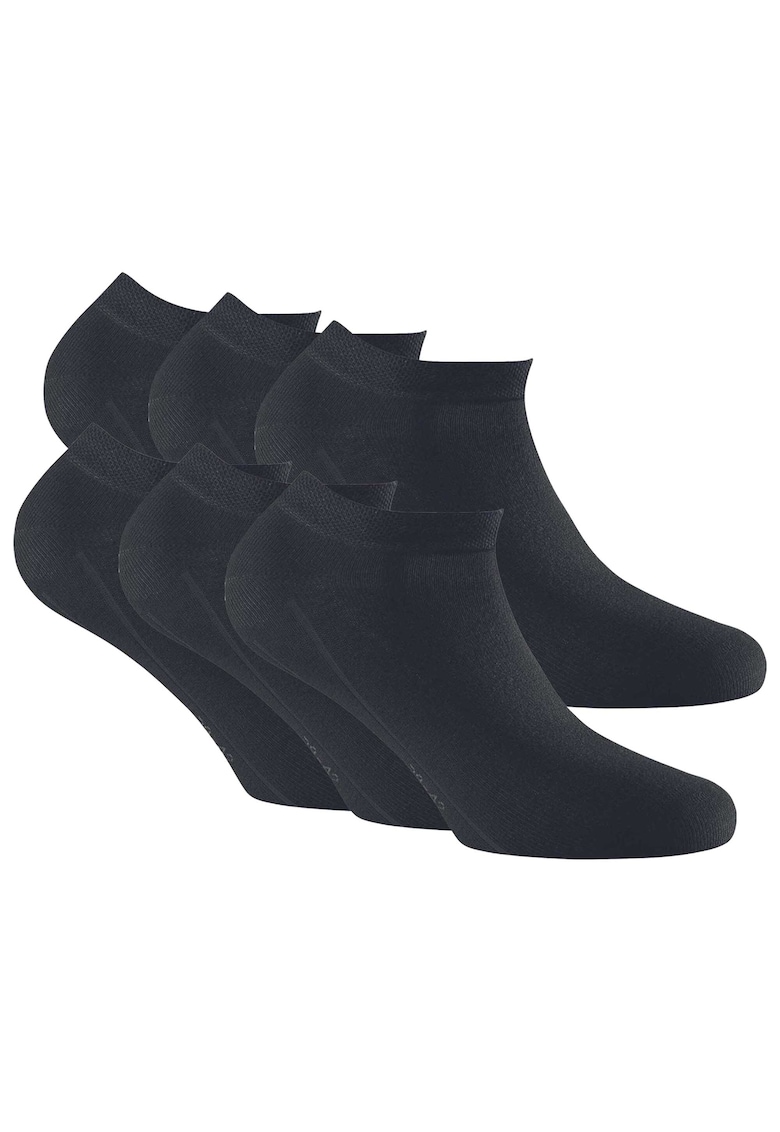 Set de sosete unisex pana la glezna 14347 - 6 perechi - Negru
