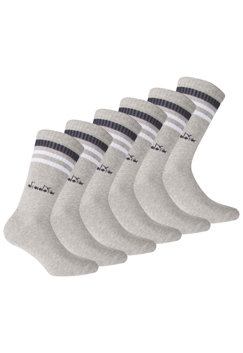 Set de sosete lungi unisex - 6 perechi - Gri