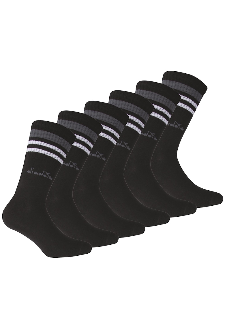 Set de sosete lungi unisex - 6 perechi - Negru