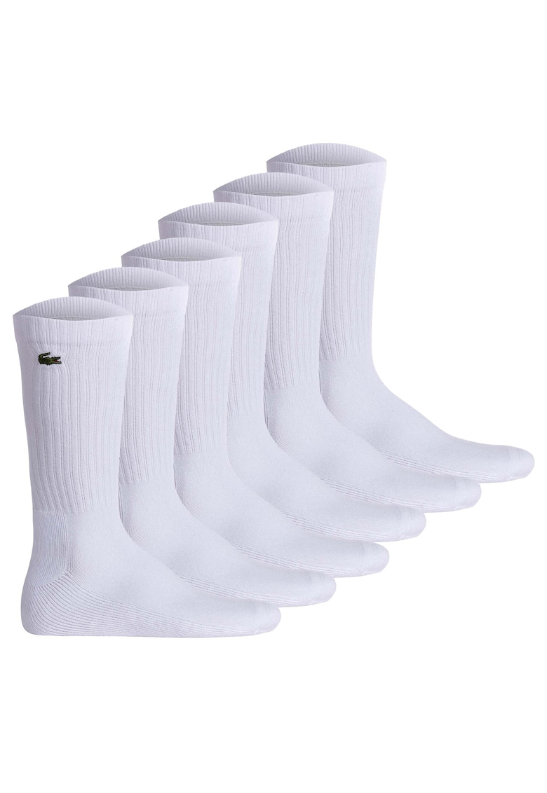 Set de sosete lungi unisex - 6 perechi - Alb