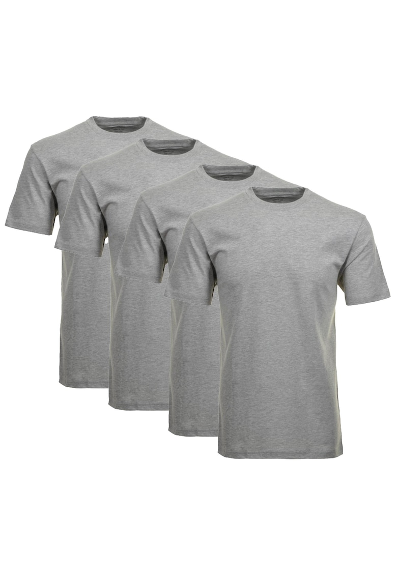 Set de tricouri de casa cu decolteu la baza gatului - 4 piese - Gri