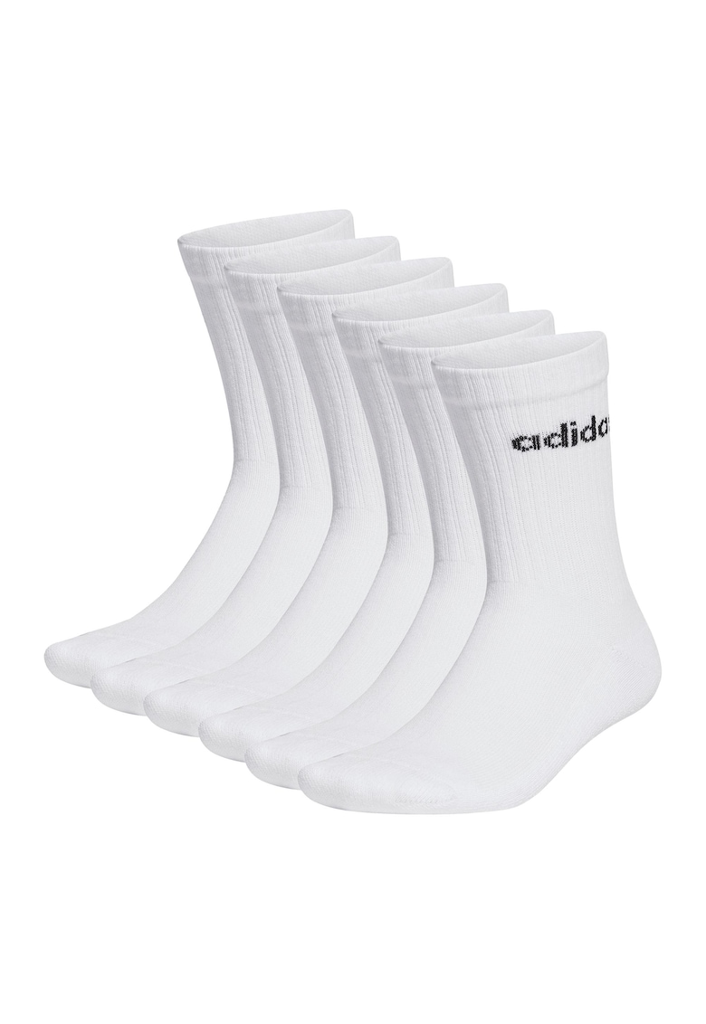 Set de sosete lungi unisex - 6 perechi - Alb