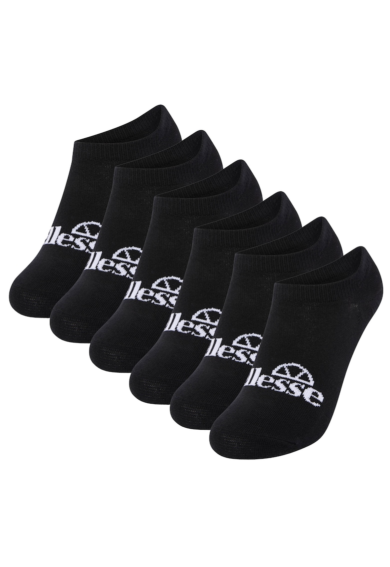 Set de sosete unisex cu imprimeu logo Frimo - 3 perechi - Negru