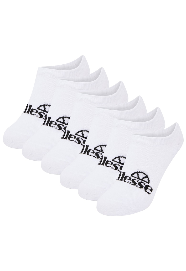 Set de sosete unisex cu imprimeu logo Frimo - 3 perechi - Alb
