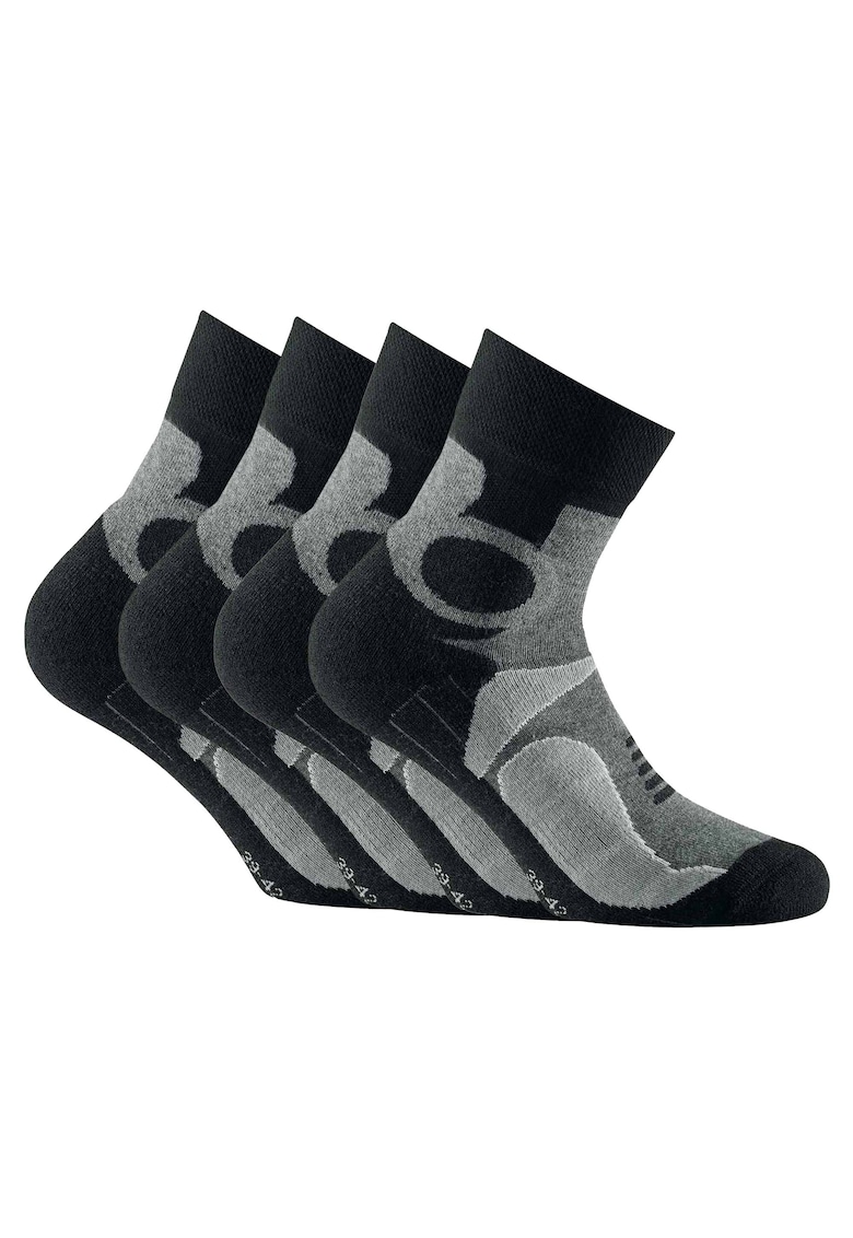 Set de sosete unisex scurte - 4 perechi - Gri