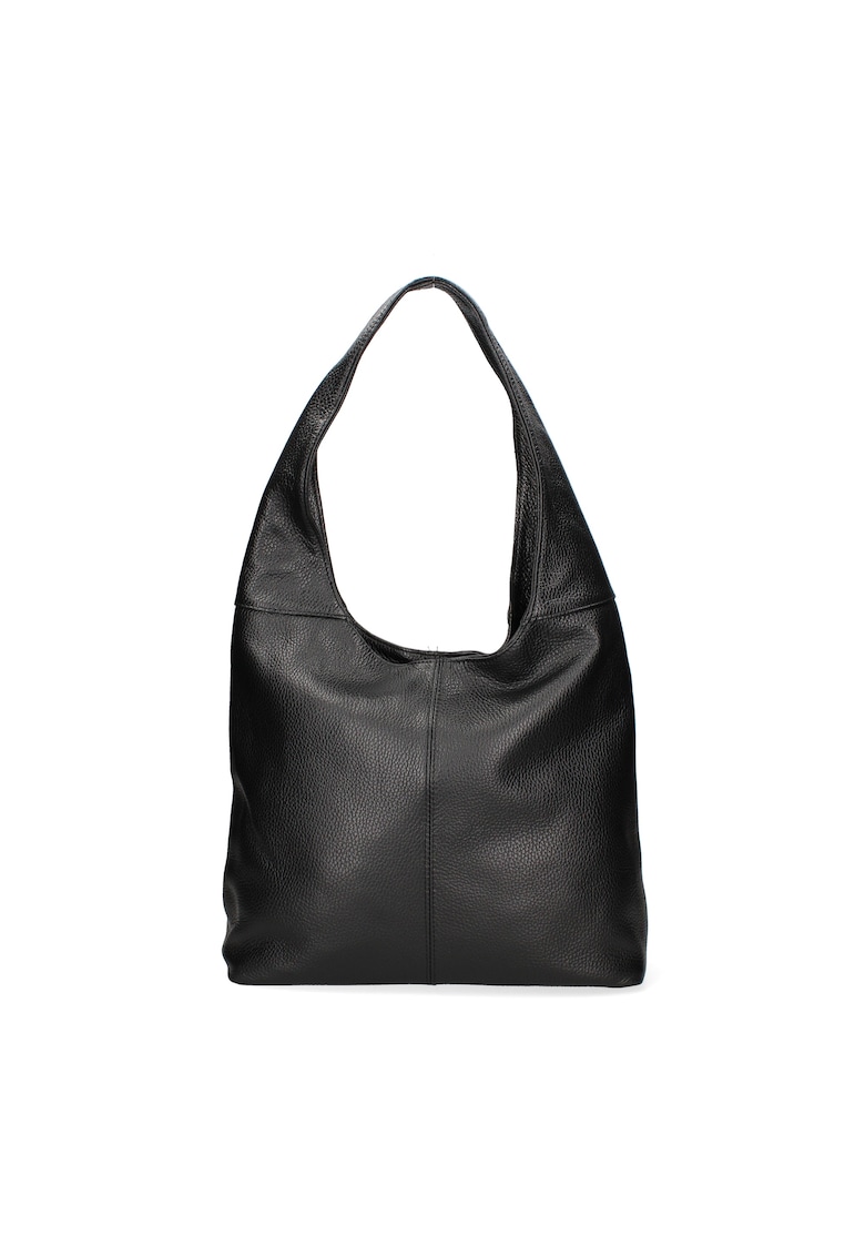 Geanta hobo de piele - Negru