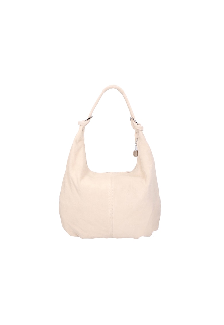 Geanta hobo de piele intoarsa - Bej