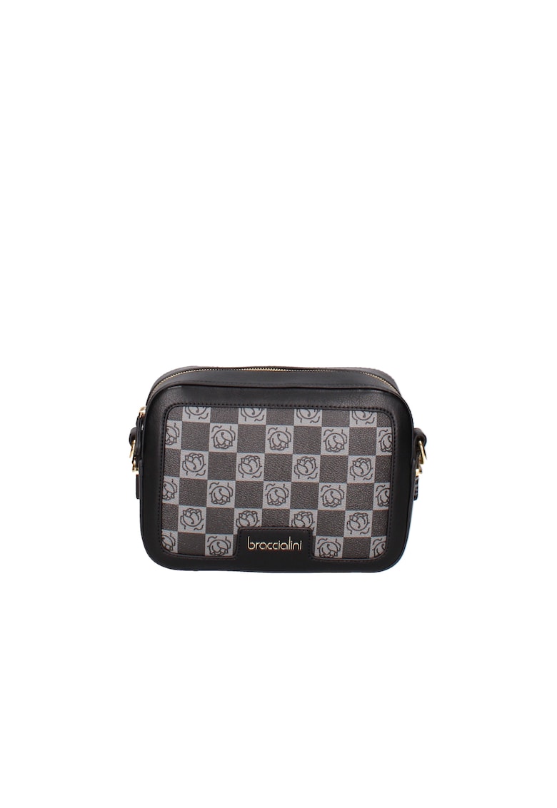 Geanta crossbody cu imprimeu - Negru