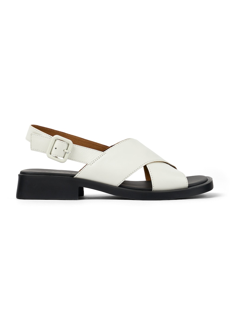Sandale slingback de piele Dana - Alb optic