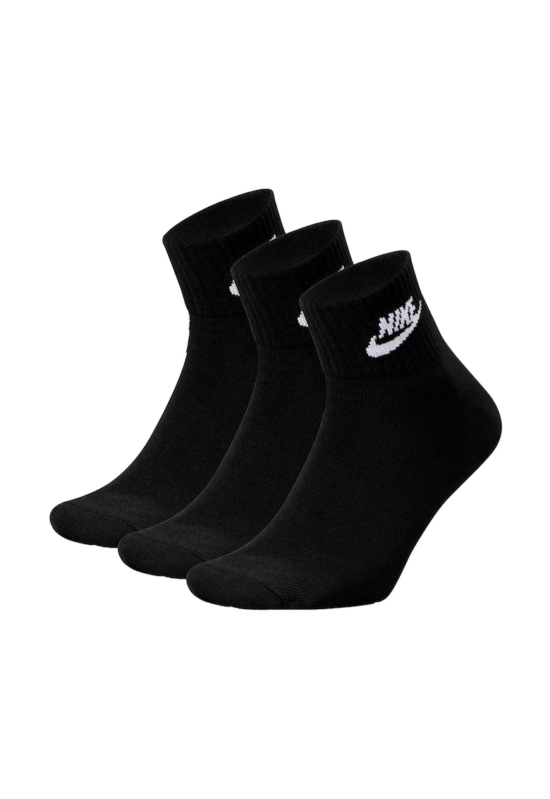 Set de sosete scurte unisex - 3 perechi - Negru